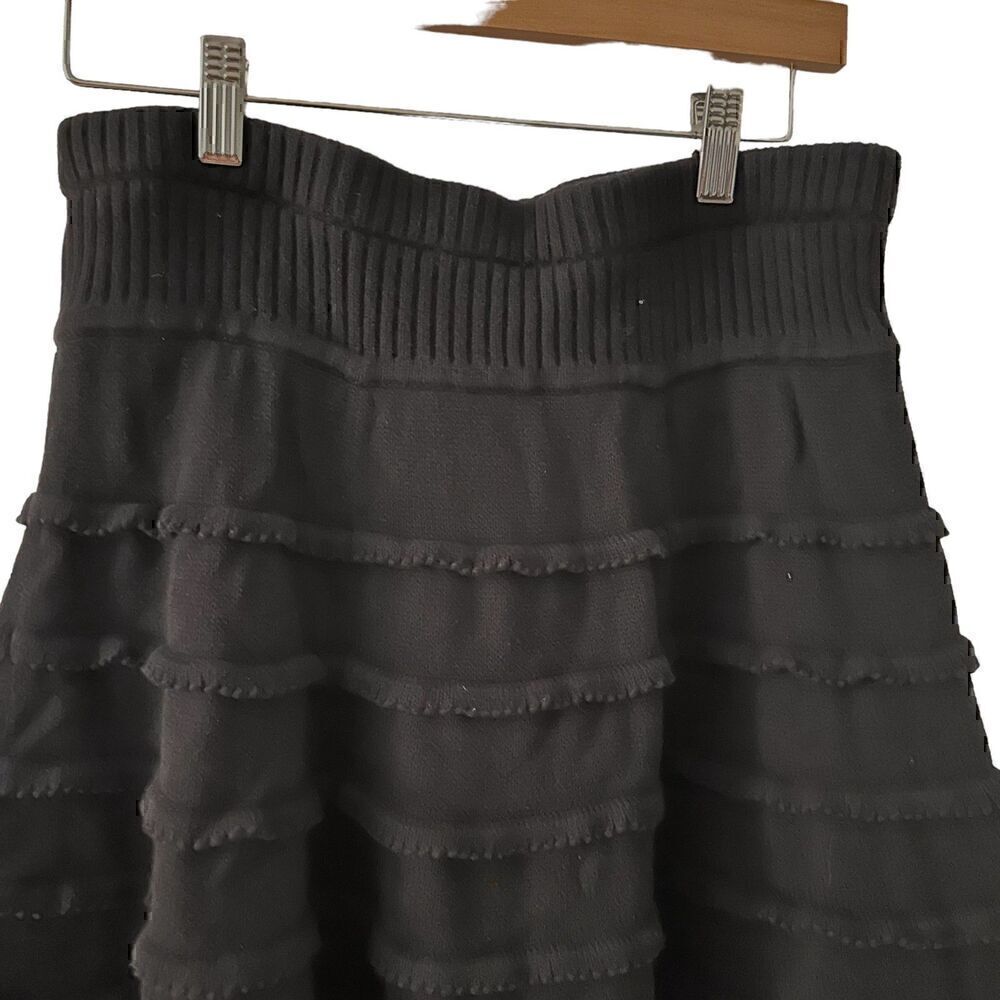 Hanna Anderson Girls Black Cotton Sweater A-Line Stretchy Skirt Size M - Picture 3 of 9